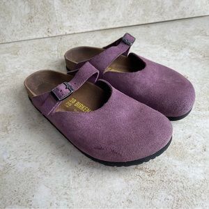 Birkenstock Maria Shoes Womens Size 38  L7/M5 Mules Mary Jane Dark Berry Purple